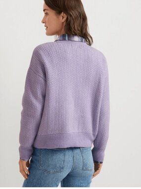 NWT Eddie Bauer soft Lilac heart crewneck XL